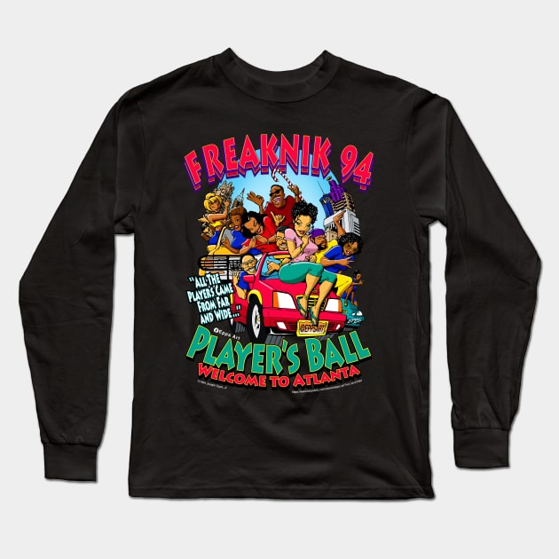 Freaknik 1994 Player's Ball Long Sleeve T-Shirt by Epps Art